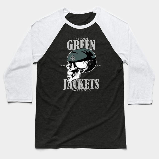 Royal Green Jackets (distressed) Baseball T-Shirt by TCP